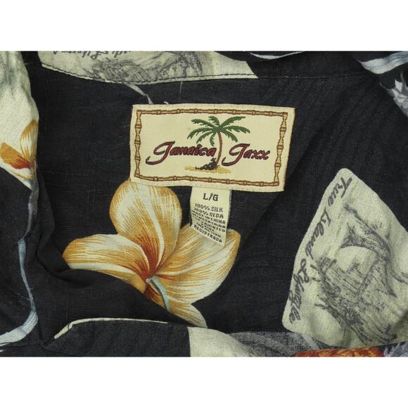 Jamaica Jaxx Floral Orchid Island Picture Card Hawaiian Aloha Tropical Shirt L - Picture 4 of 5